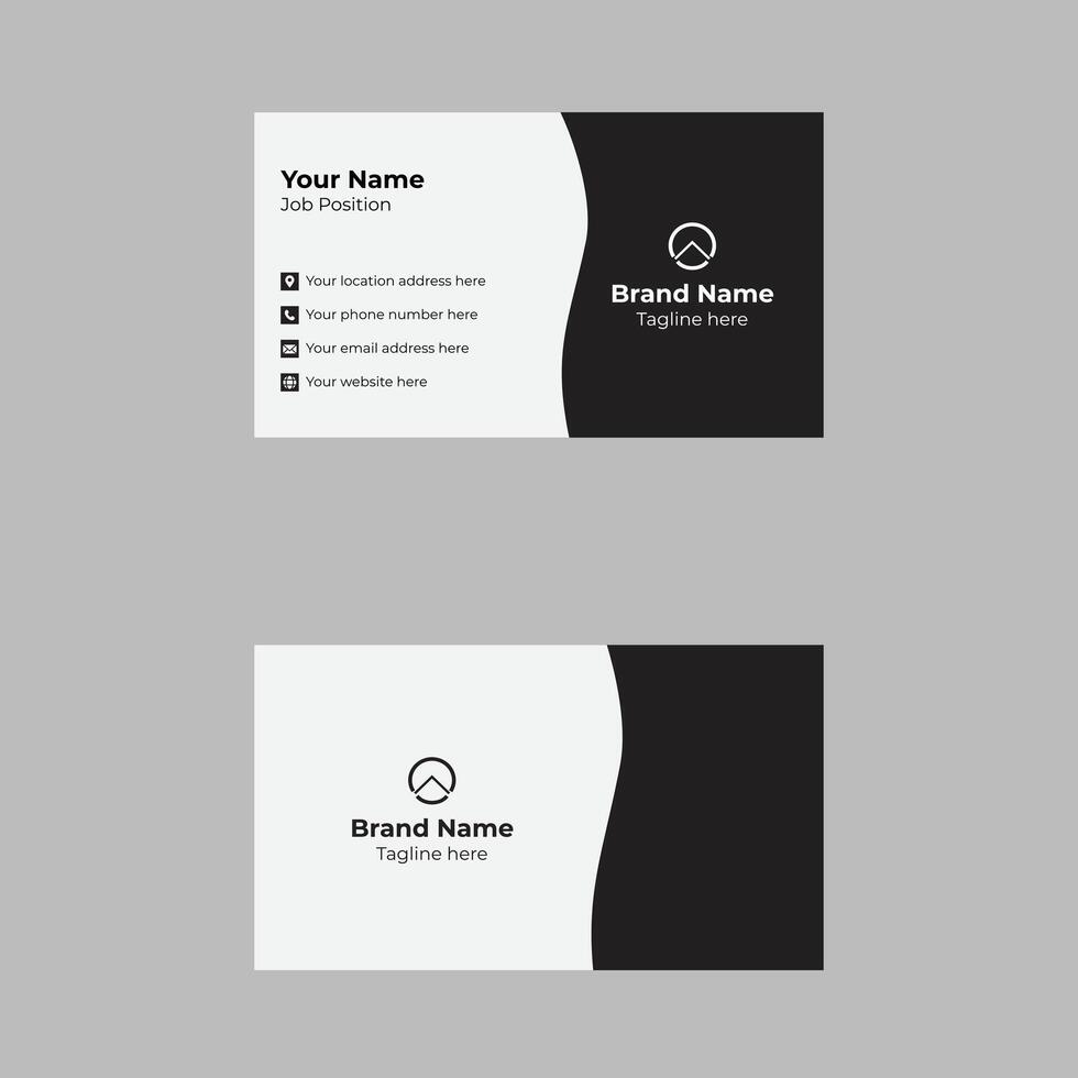 Modern Creative Clean Awesome Colorful Business Card Design Template vector