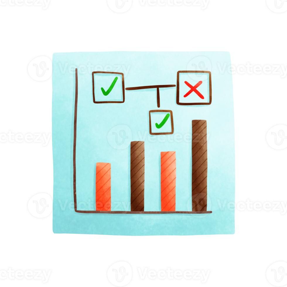 Hand drawn cartoon statistical graph, used for various graphic works, statistic graph, cute cartoon statistic graph, chart png