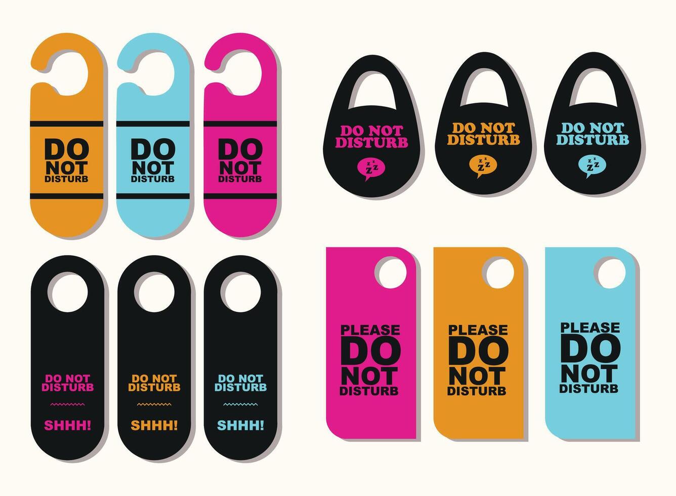 door hanger design template, door hanger. vector