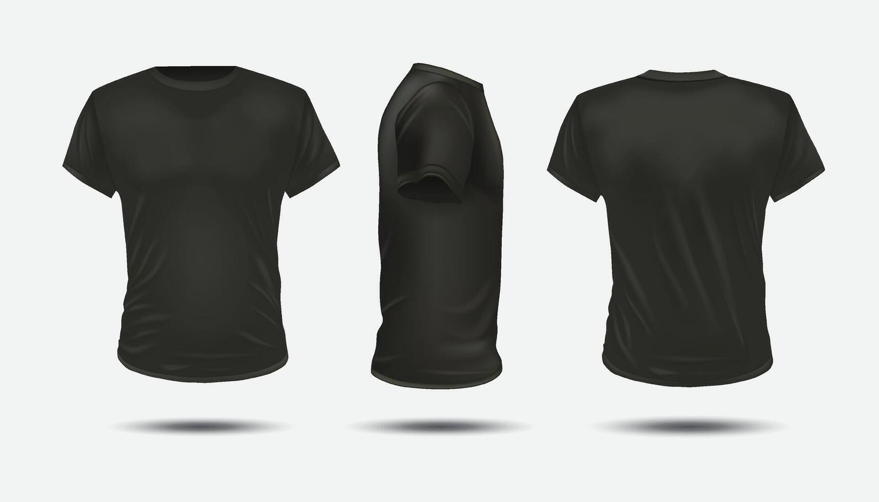 tshirt front and back mockup design template vector