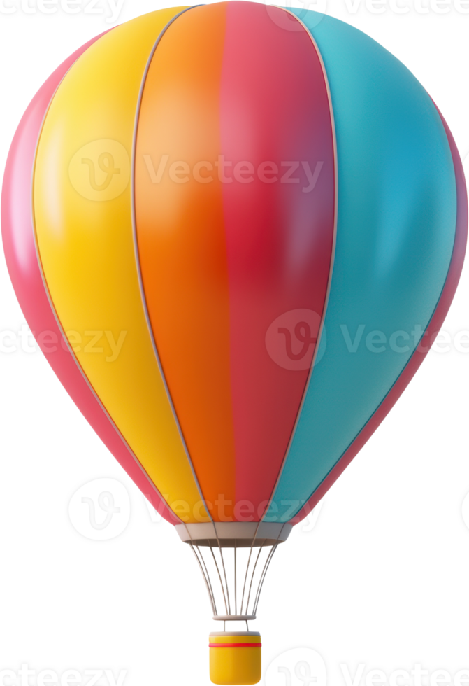 levendig heet lucht ballon drijvend tegen een Doorzichtig lucht png
