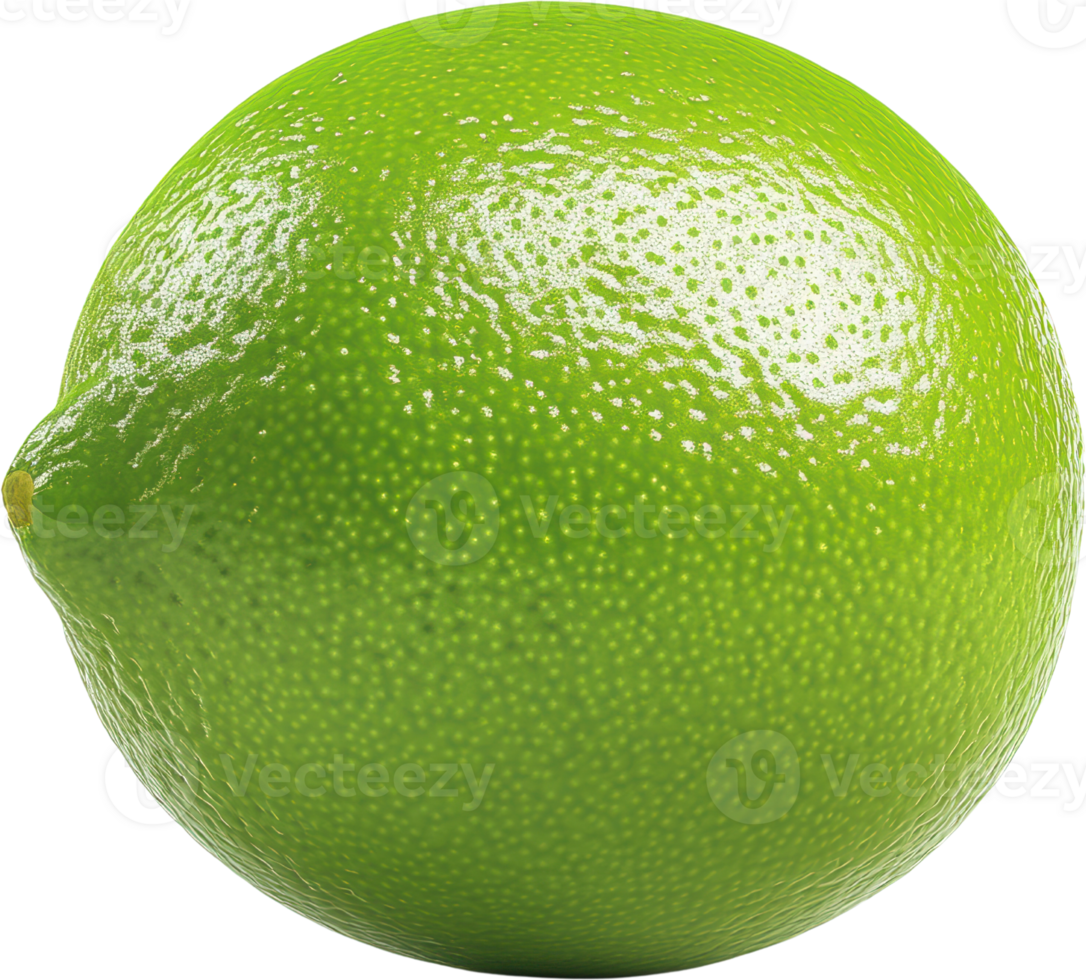 Vibrant Green Lime on a Clear Background png