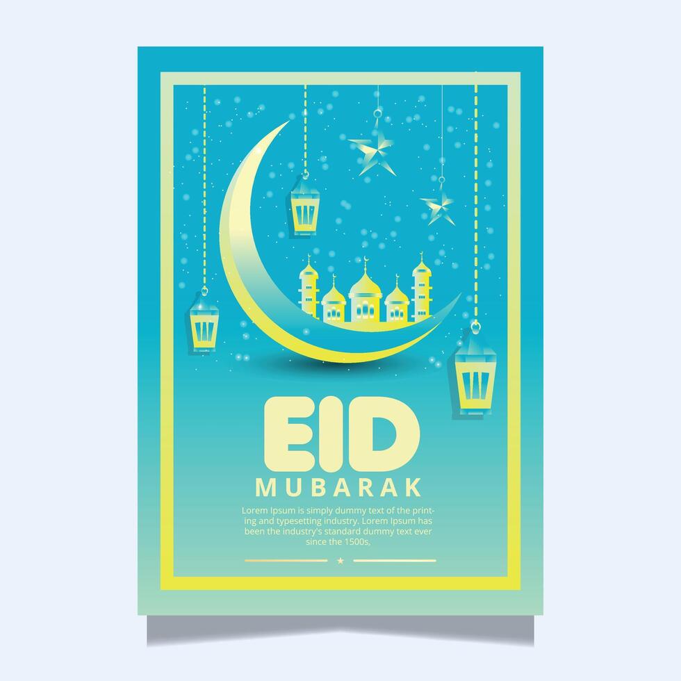 Eid al-fitr print template design vector