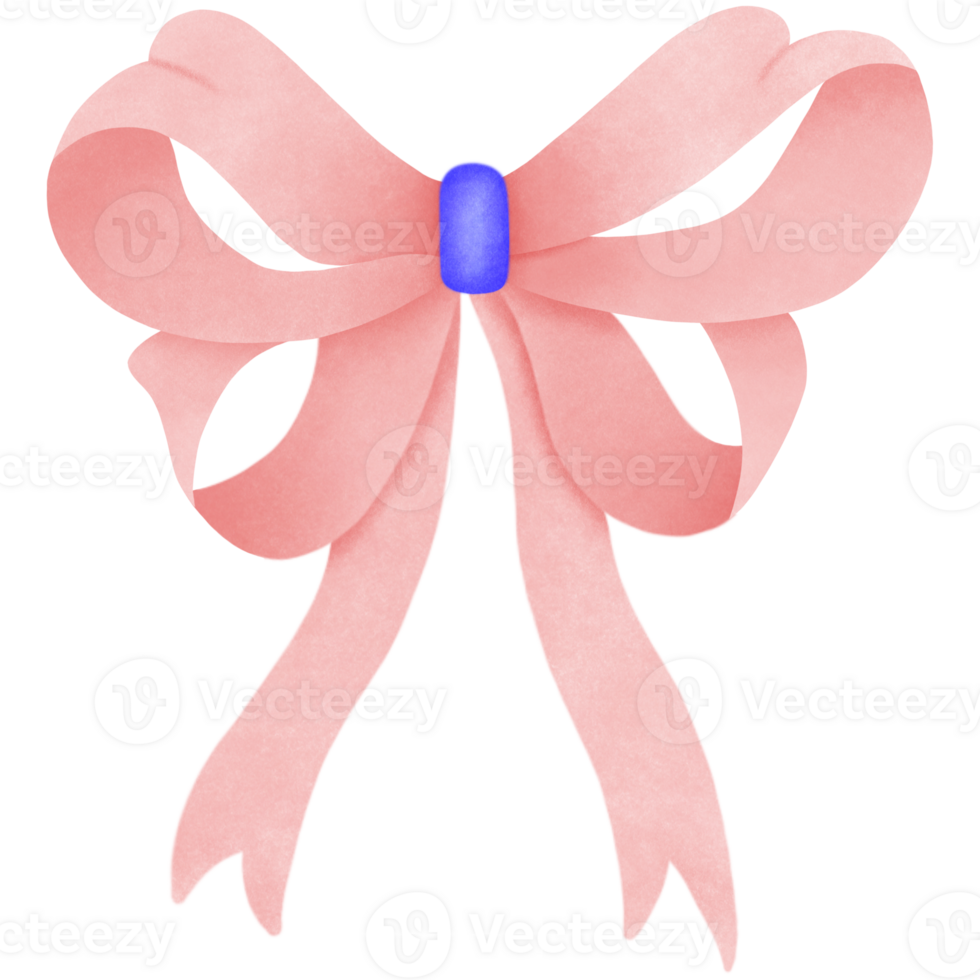 Bow or Ribbon pink diamond blue png