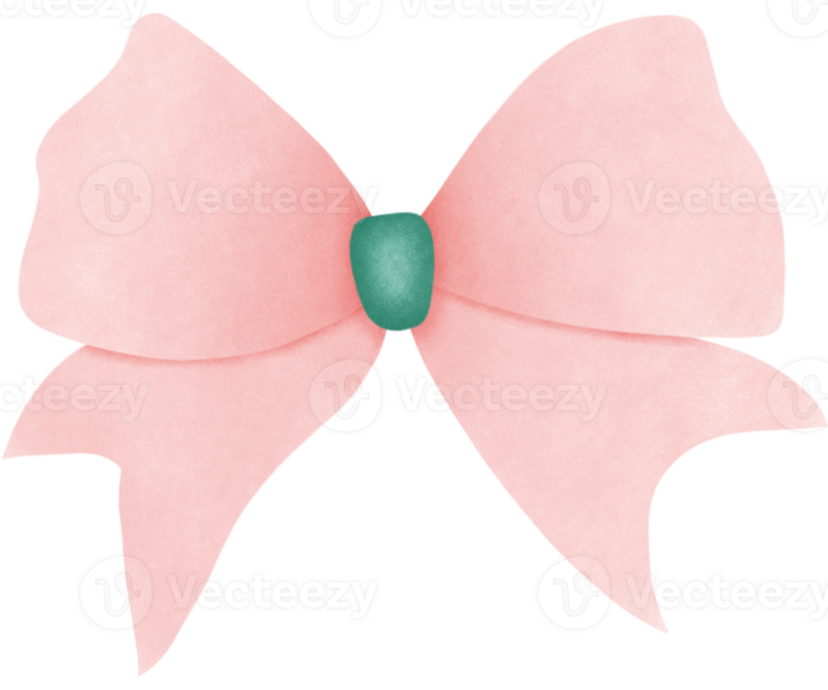 Bow or Ribbon pink diamond green png