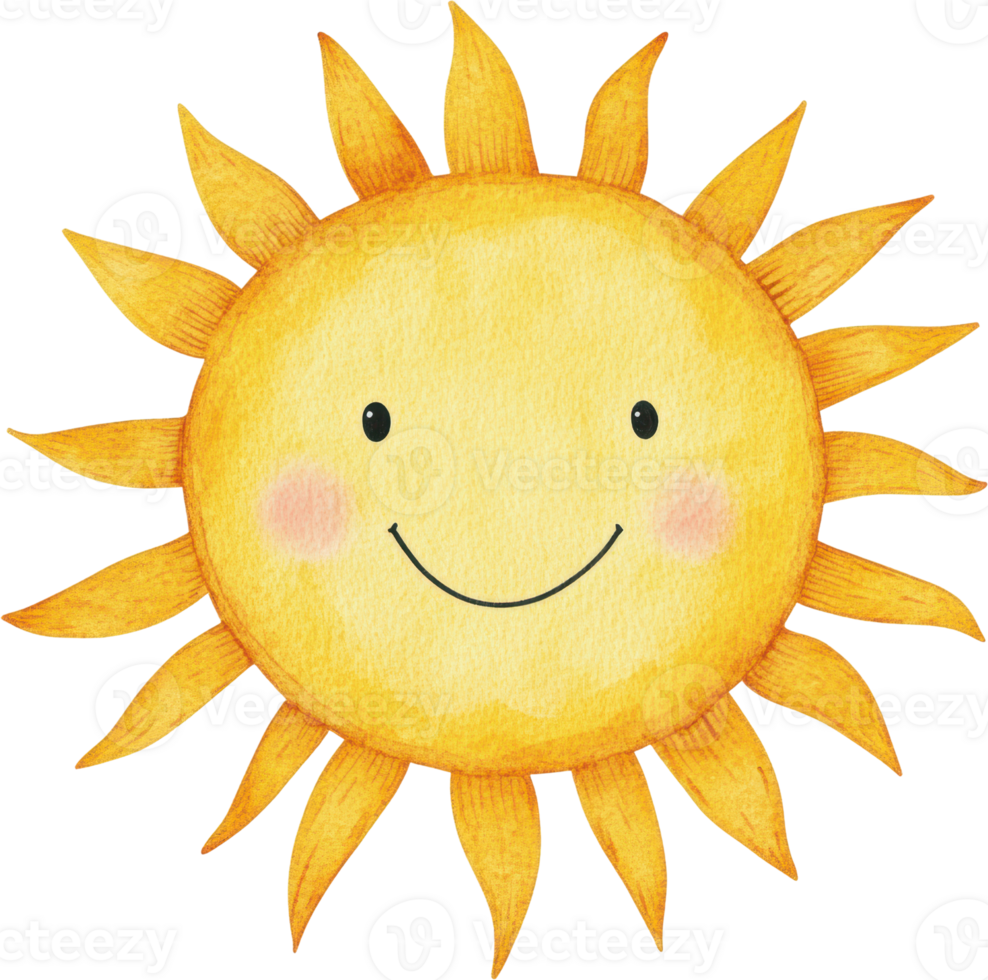 Charming Smiling Sun Radiates Warmth and Joy png