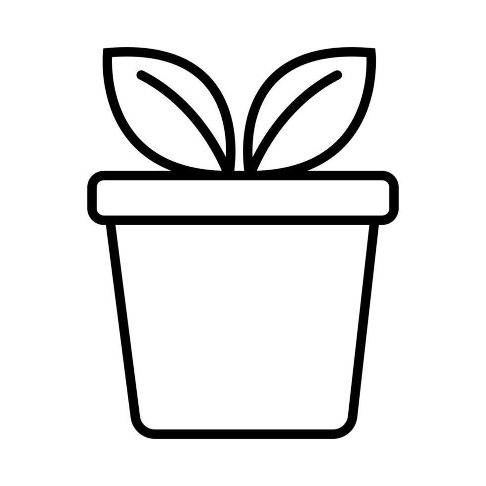 plant pot icon vector
