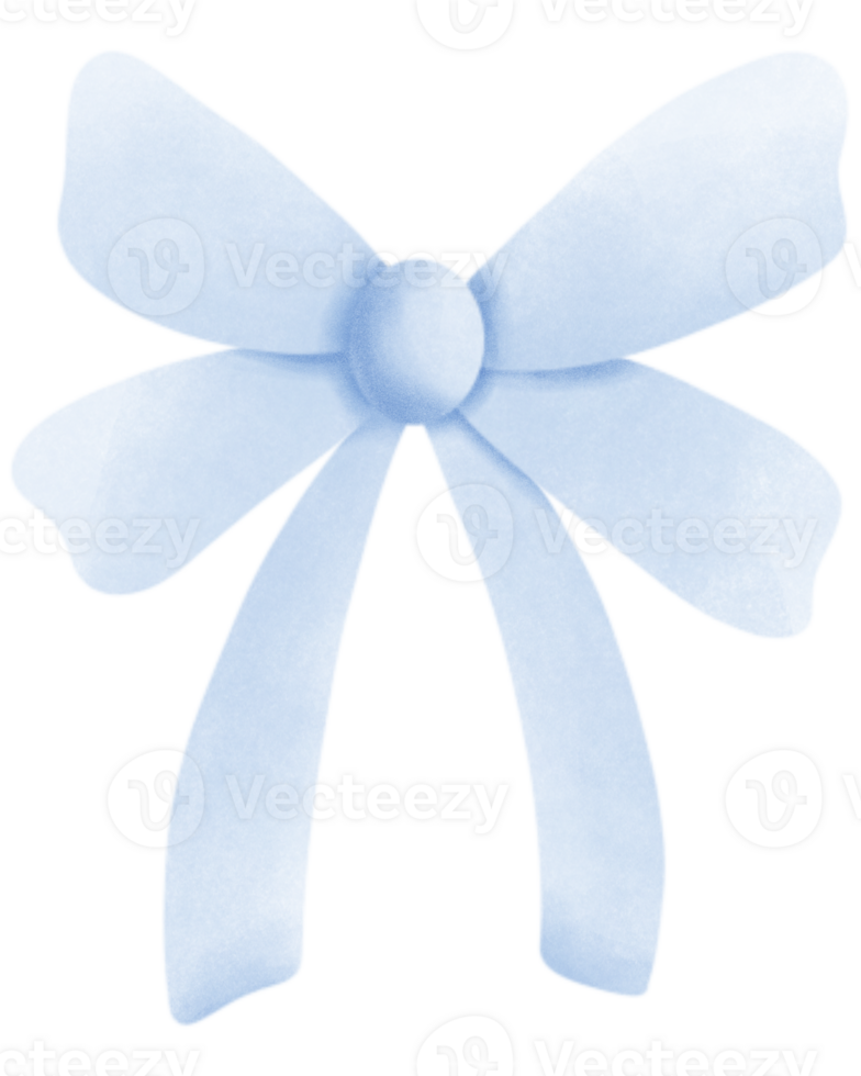 blue bow for decoration png