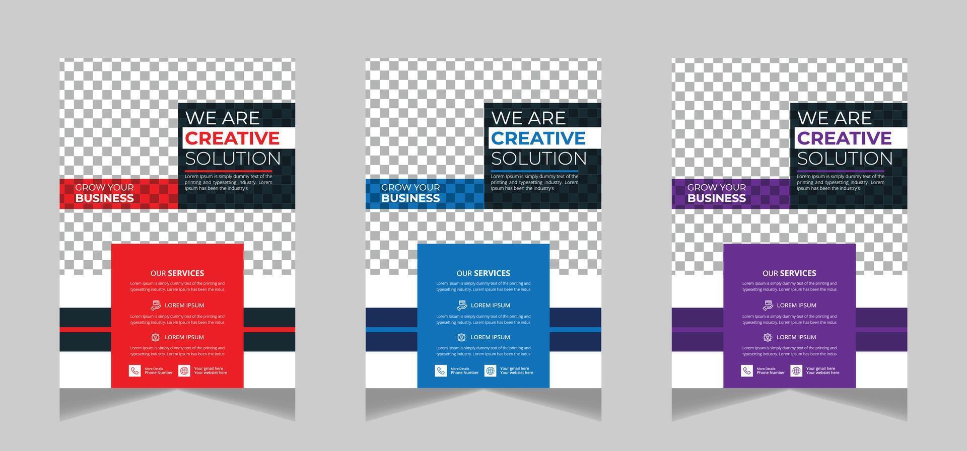 Business flyer template Design Creative Work vector