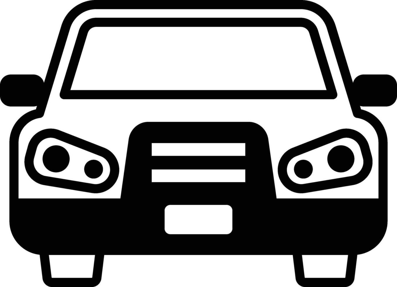 Sedan car icon in line style vector