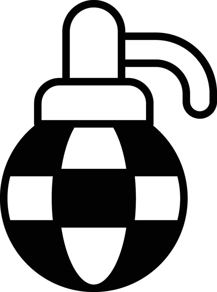 Hand grenade icon in line style vector