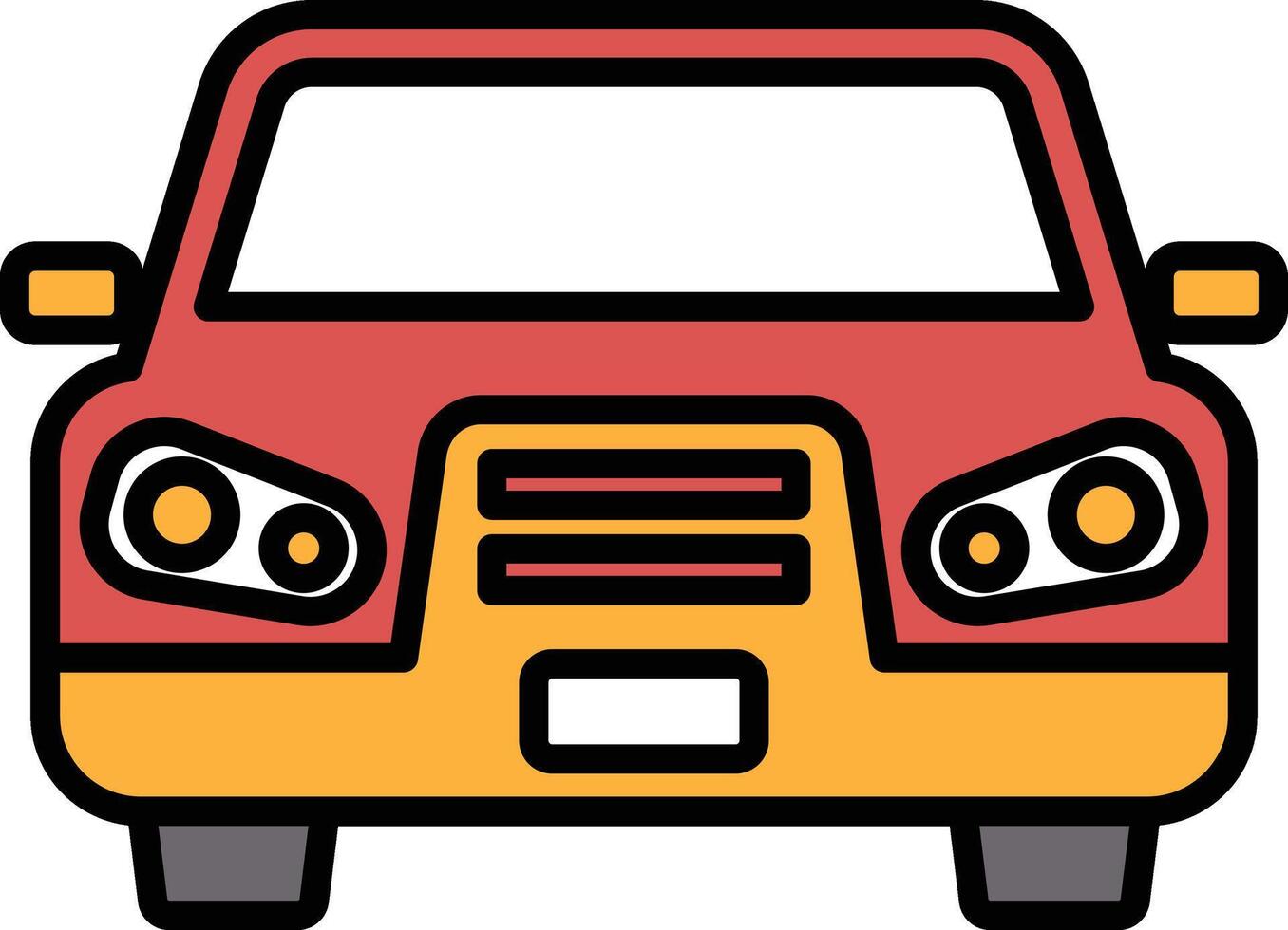 Sedan car icon in line style vector