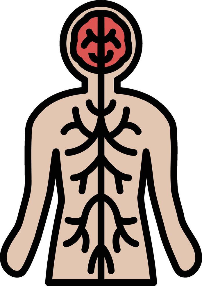 black and white drawing of a human body with the head and neck cut off vector