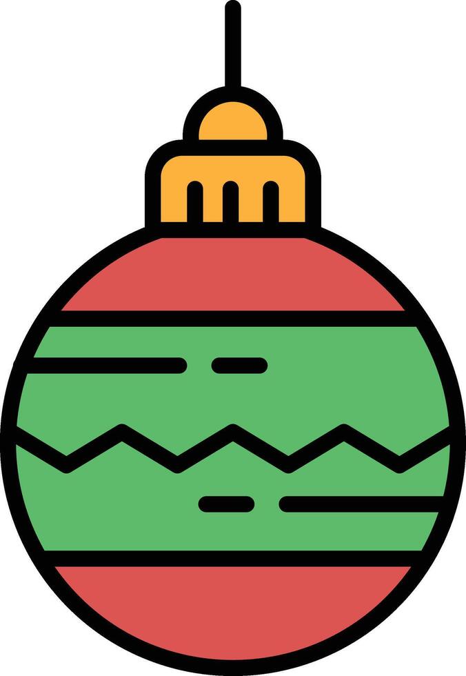black and white Christmas ornament with a stripe vector