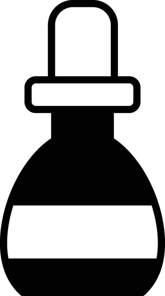 bottle of medicine with a dropper vector