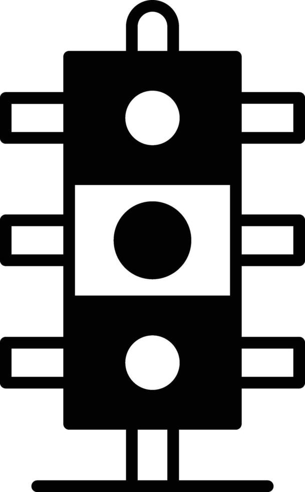 traffic light with a red light and a green light vector