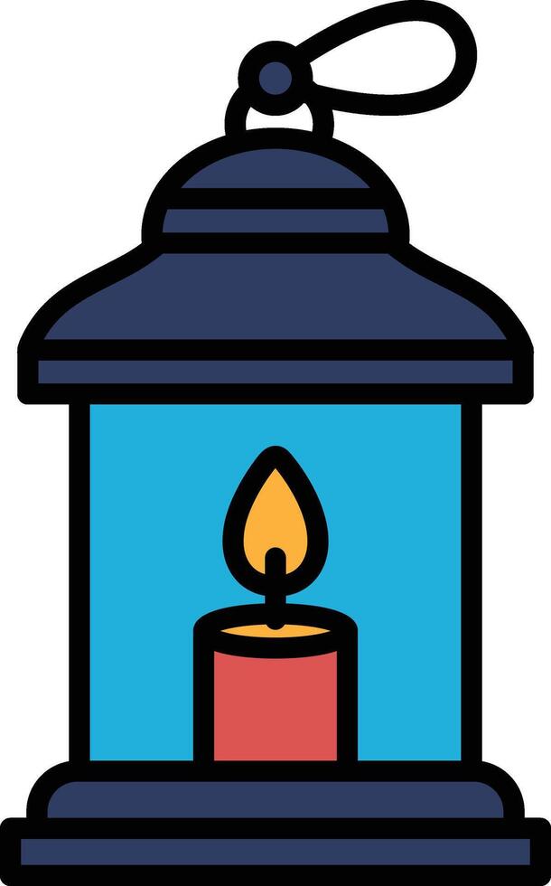 black and white lantern with a candle inside vector