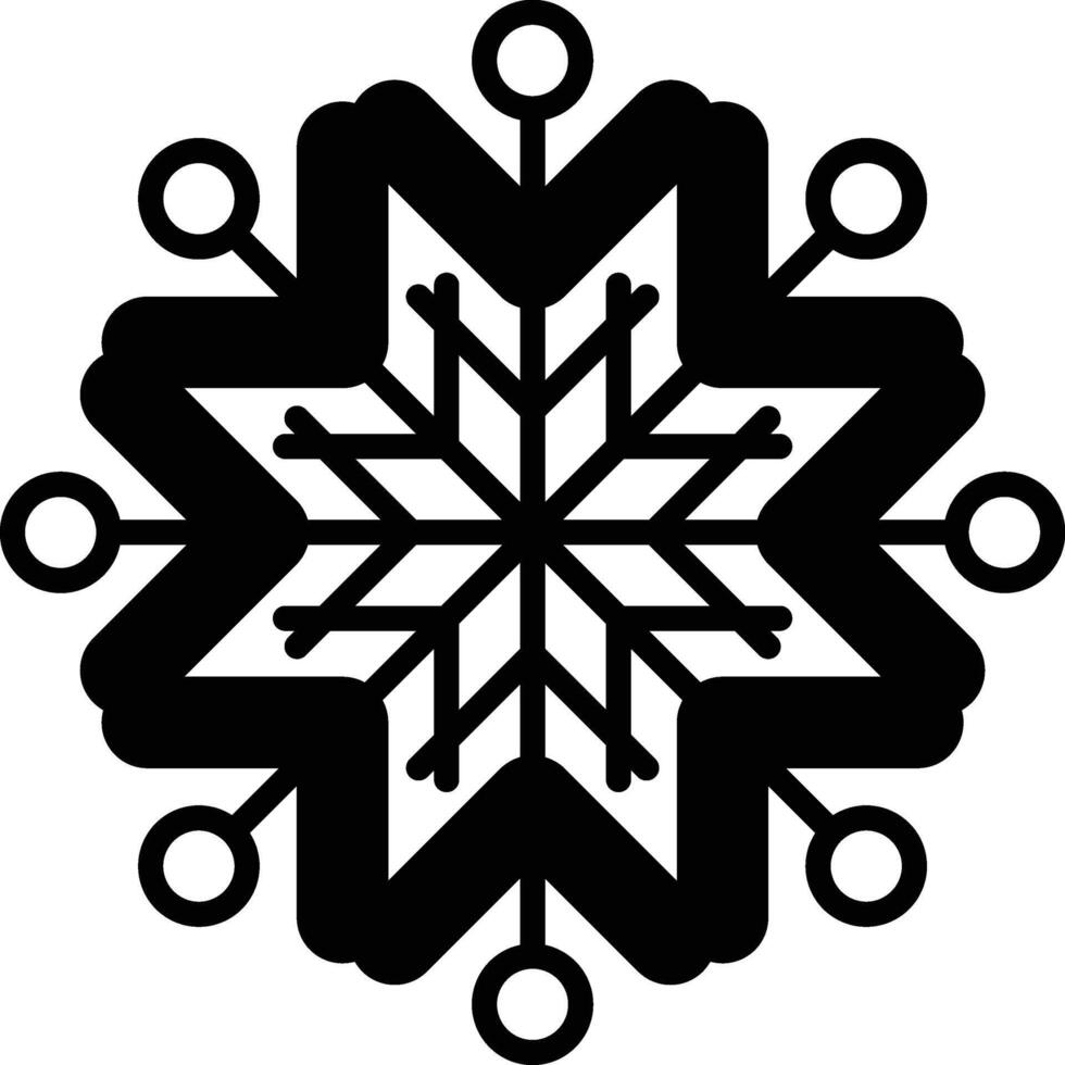 A snowflake with a background vector