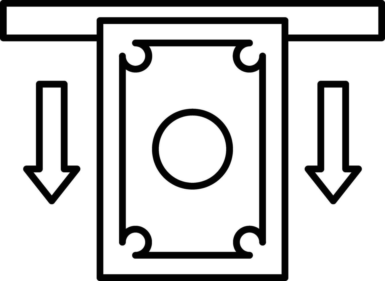 Cash Withdrawal Icon Design For Personal and Commerial Use vector