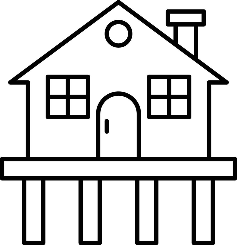 Wooden House Icon Design For Personal and Commerial Use vector