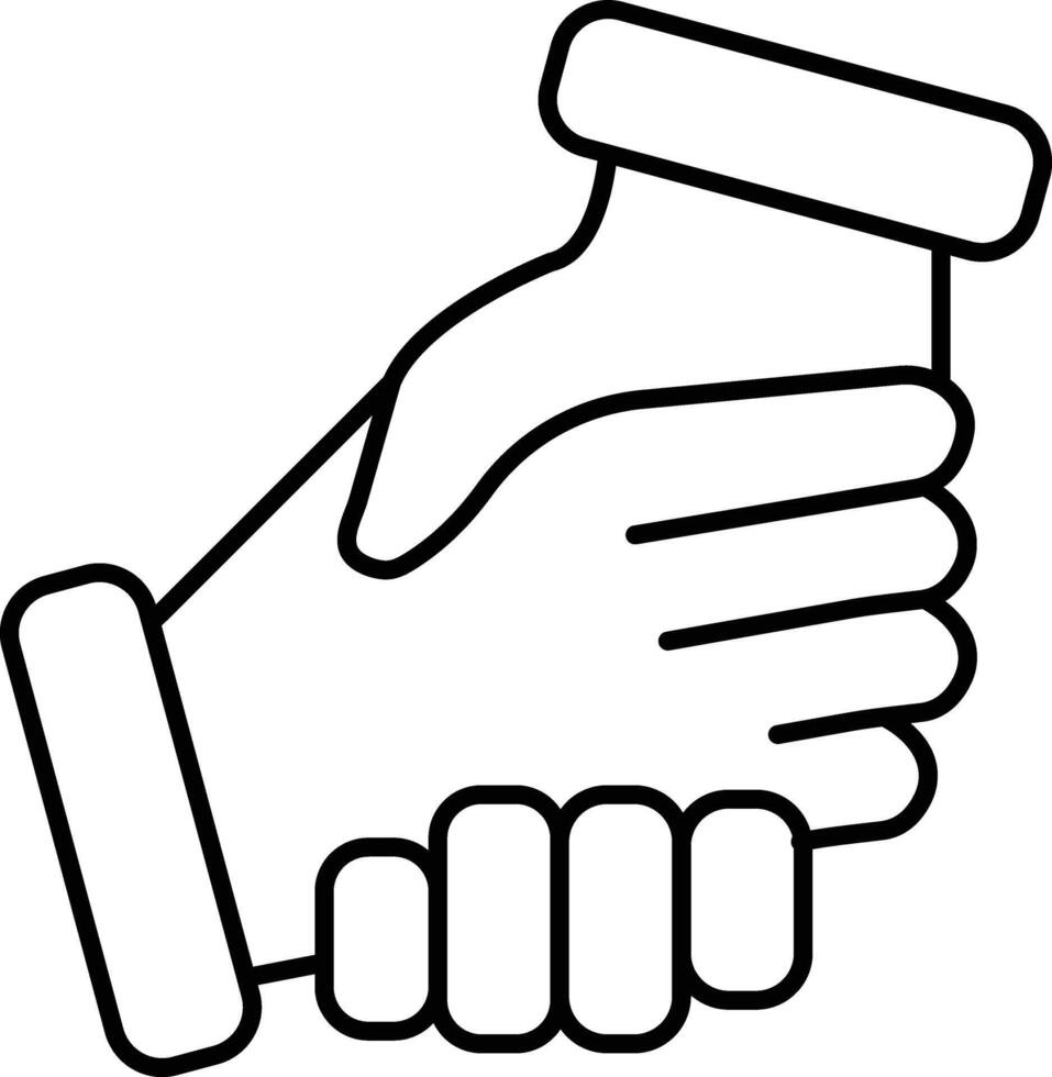 Partnership Handshake Icon Design For Personal and Commerial Use vector