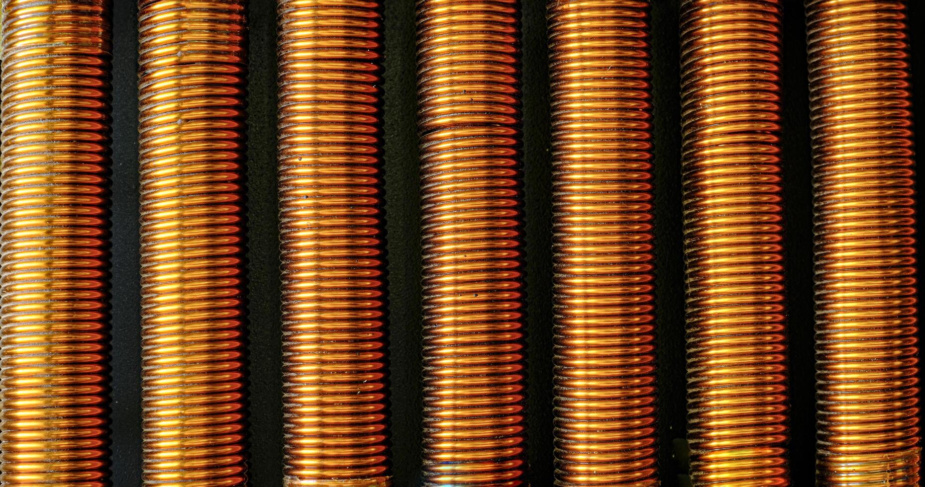 Copper coil rod used as an electrical conductor photo