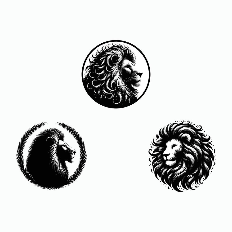 Lion Logos, Icons, and Graphics illustration vector
