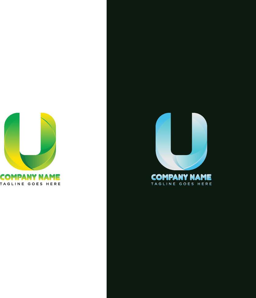 Letter U Logo design vector