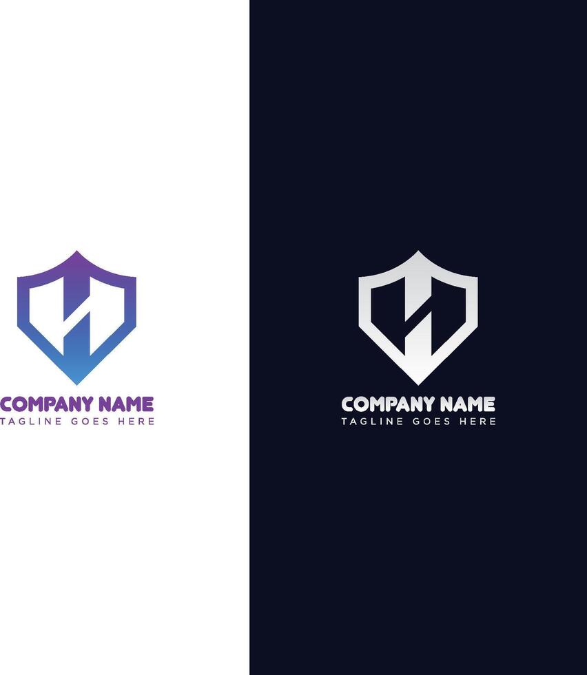 Fashion Brand Letter H Shield Logo, real estate vector