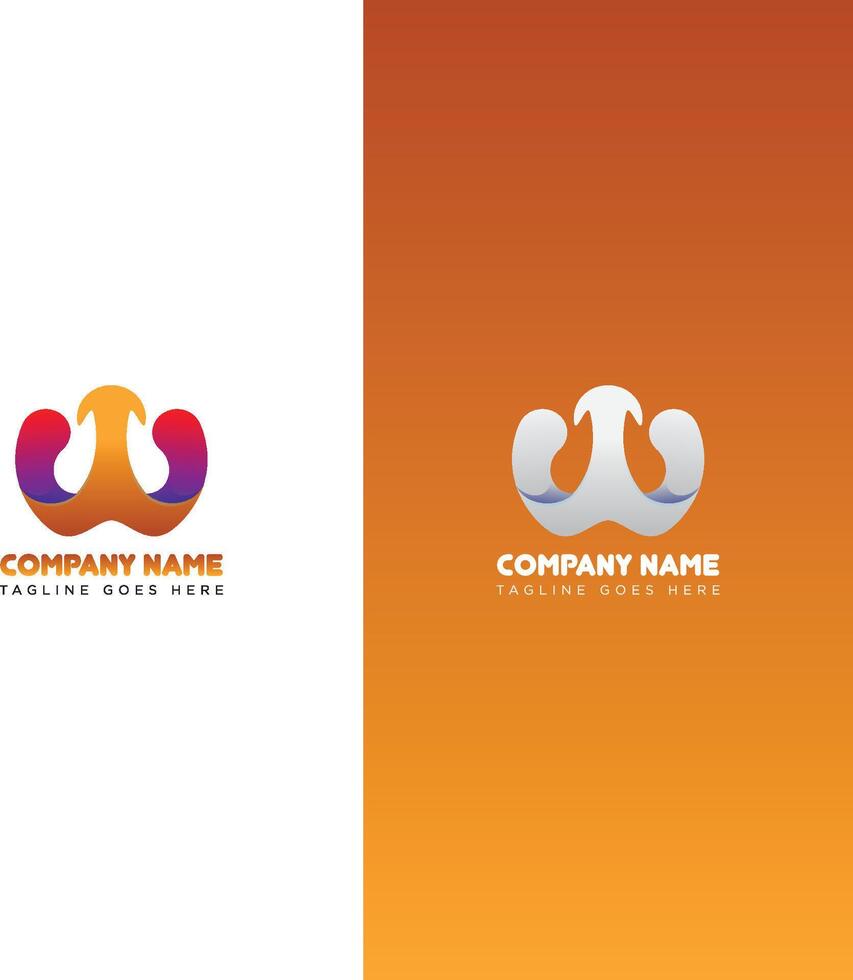 Letter w tech logo design vector