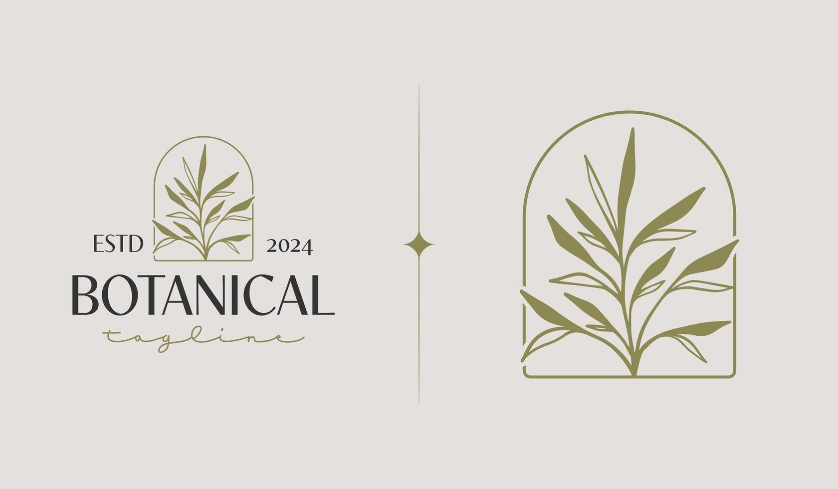 Leaf Flower Tree monoline. Universal creative premium symbol. sign icon logo template vector