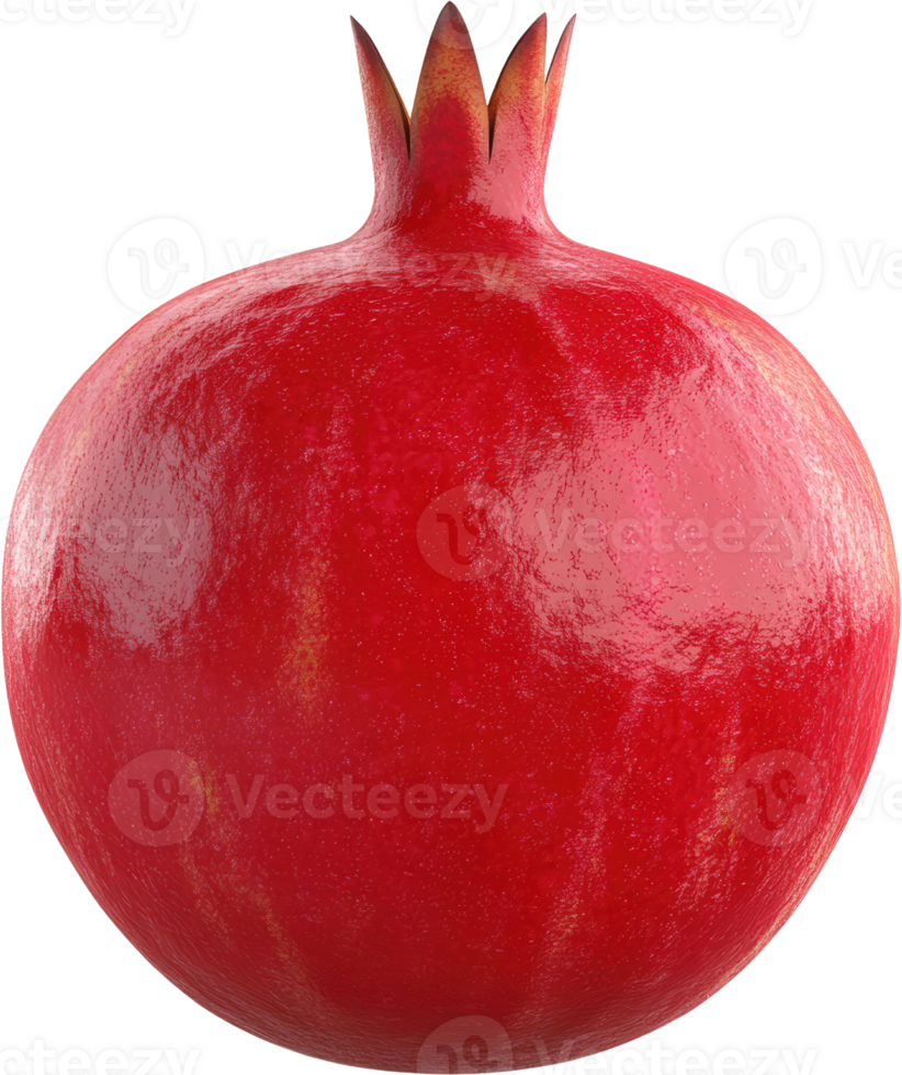 Vibrant Red Pomegranate Against Transparent Background png