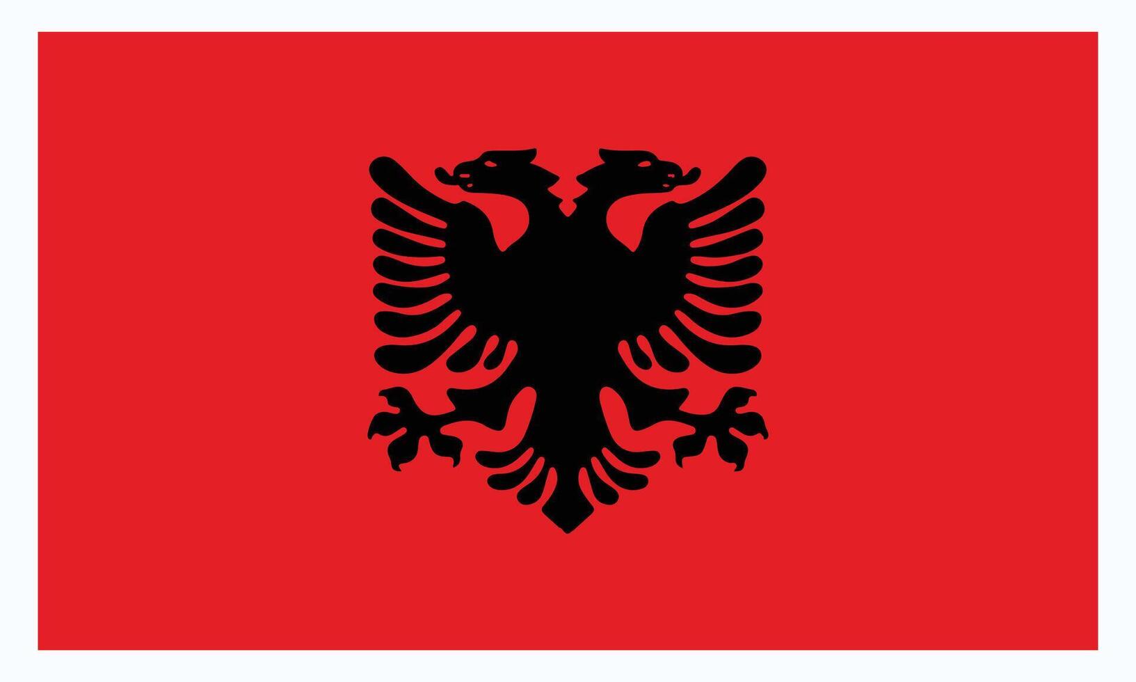 Albania flag official colors and proportion illustration vector