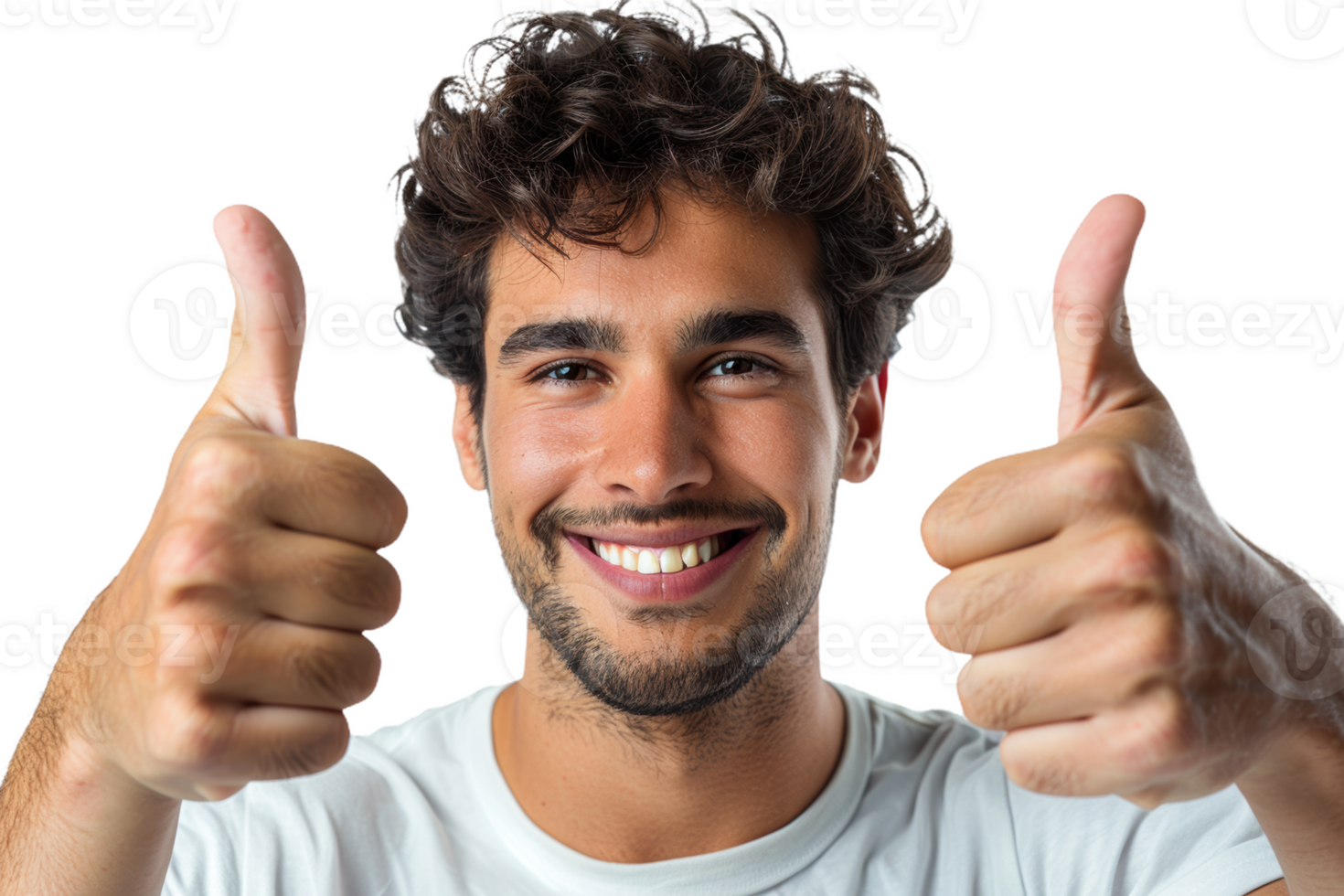 A Mans Double Thumbs Up - A Portrait of Joy png