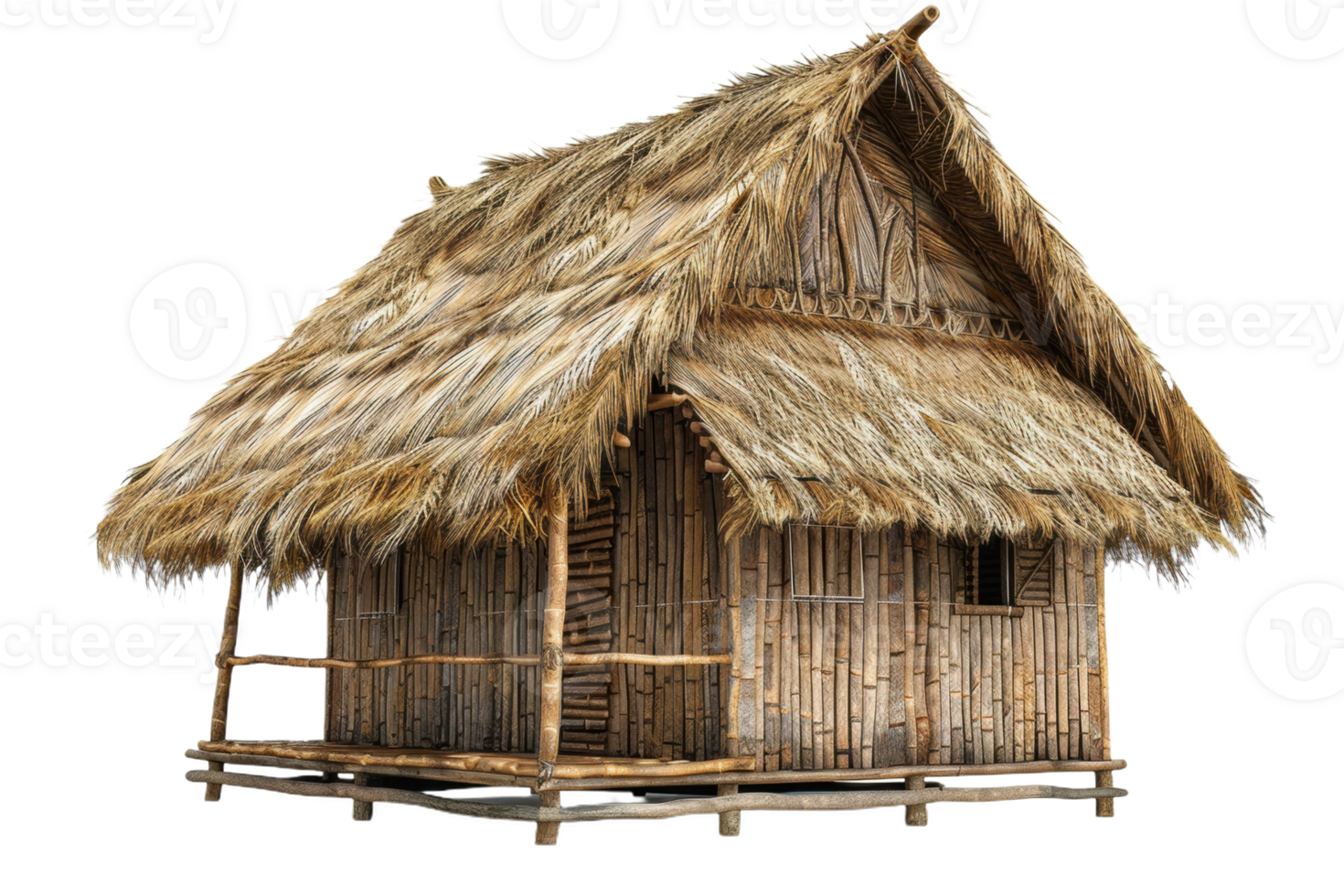Polynesian Tiki Hut With Thatched Roof png