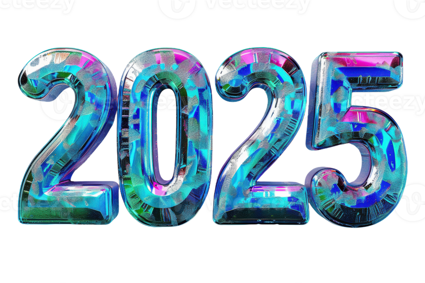 Holographic 2025 A Year of Transformation png