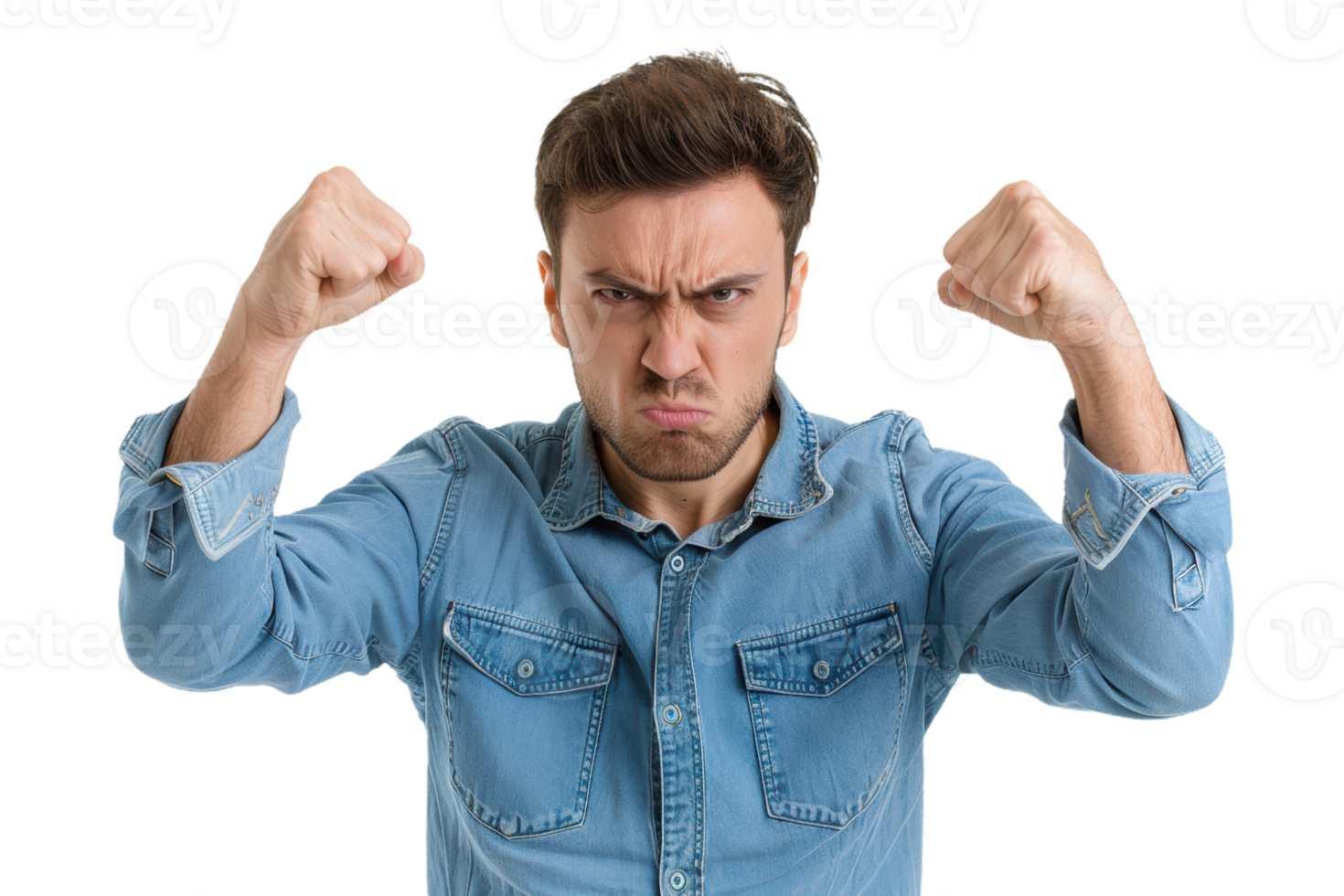 A Mans Frustrated Fists png