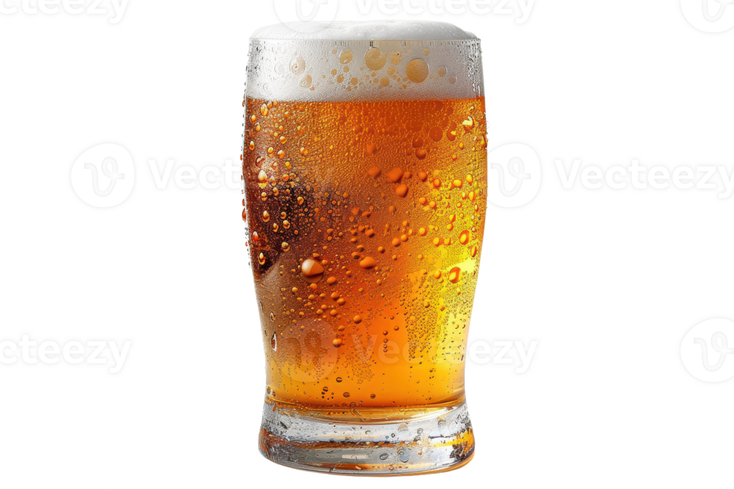 un espumoso vaso de cerveza, perfectamente enfriado png