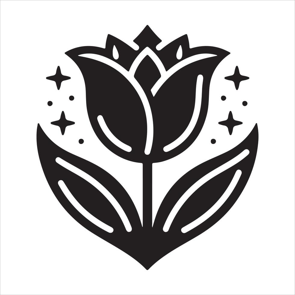 Tulip flower art illustration vector