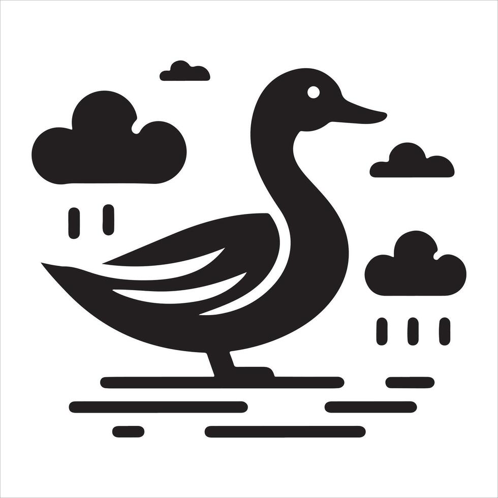 A Duck Art Illustration vector