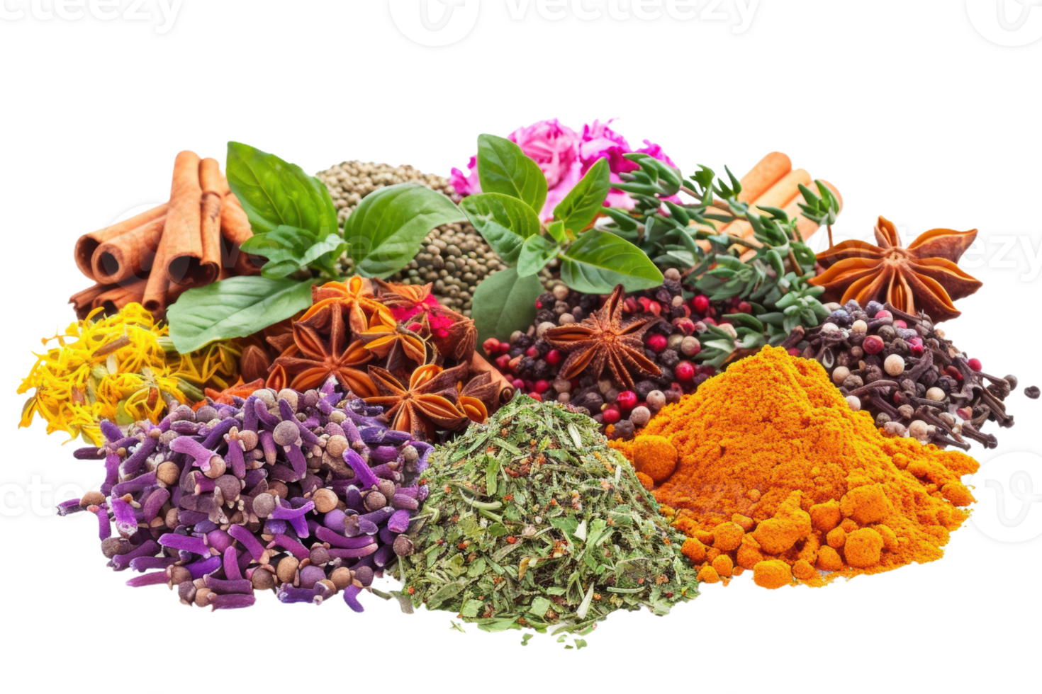 Aromatic Symphony of Spices and Herbs png