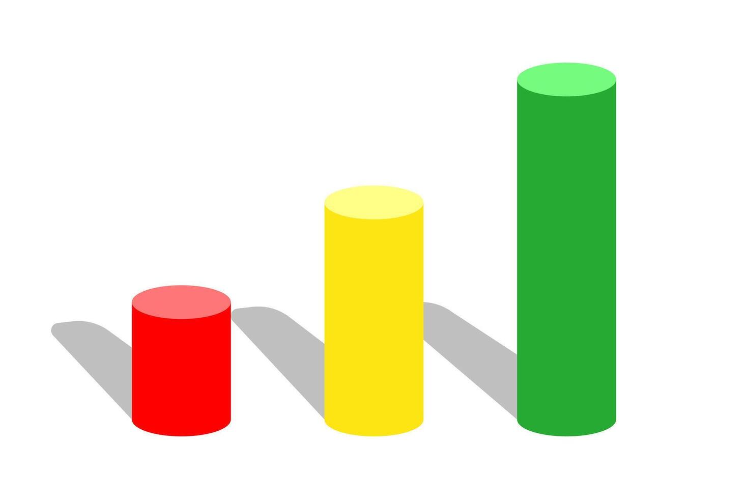Positive growth pie chart vector