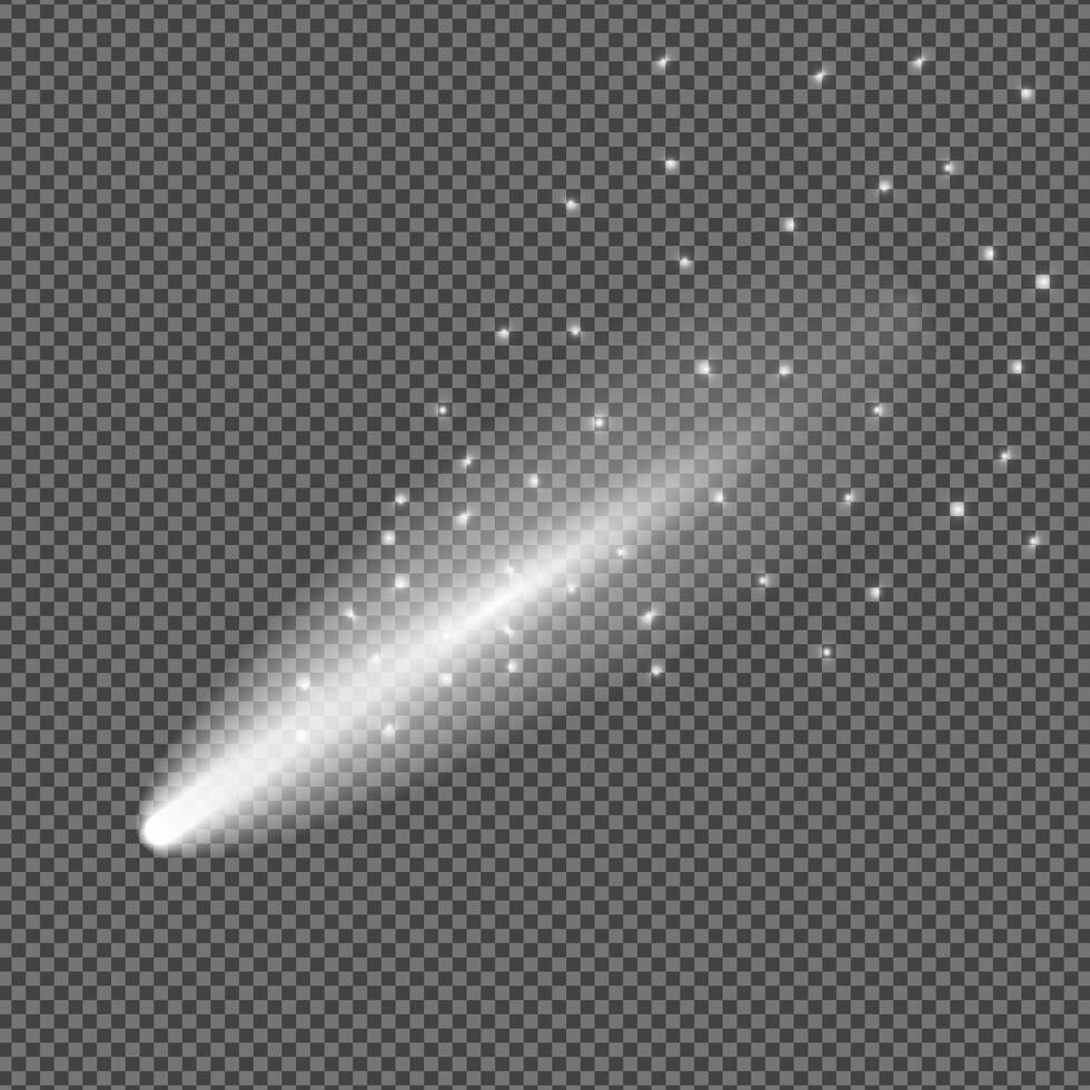 Glowing effect comet vector