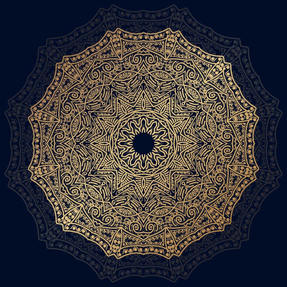 Premium effect golden mandala vector