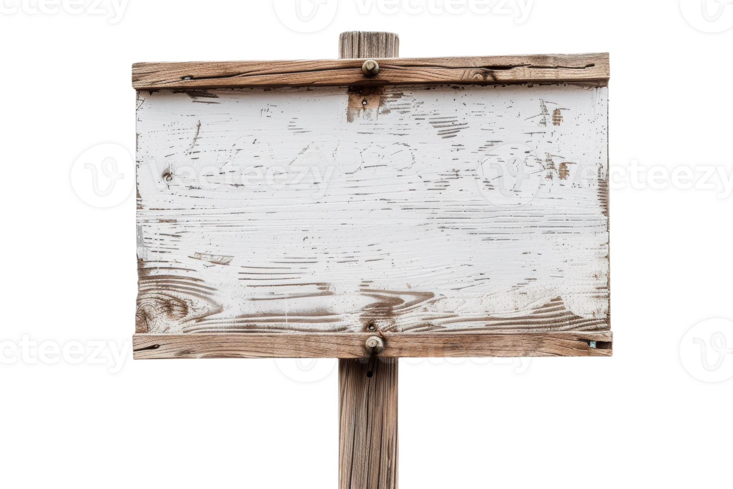 Weathered Wooden Signpost With Blank Surface png