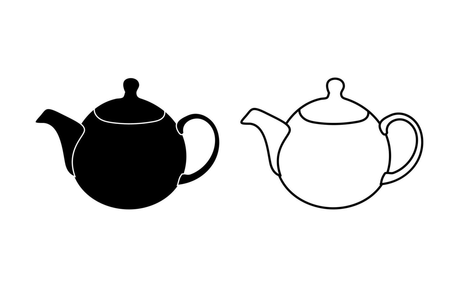 Tea Pot illustration isolated on a white background vector