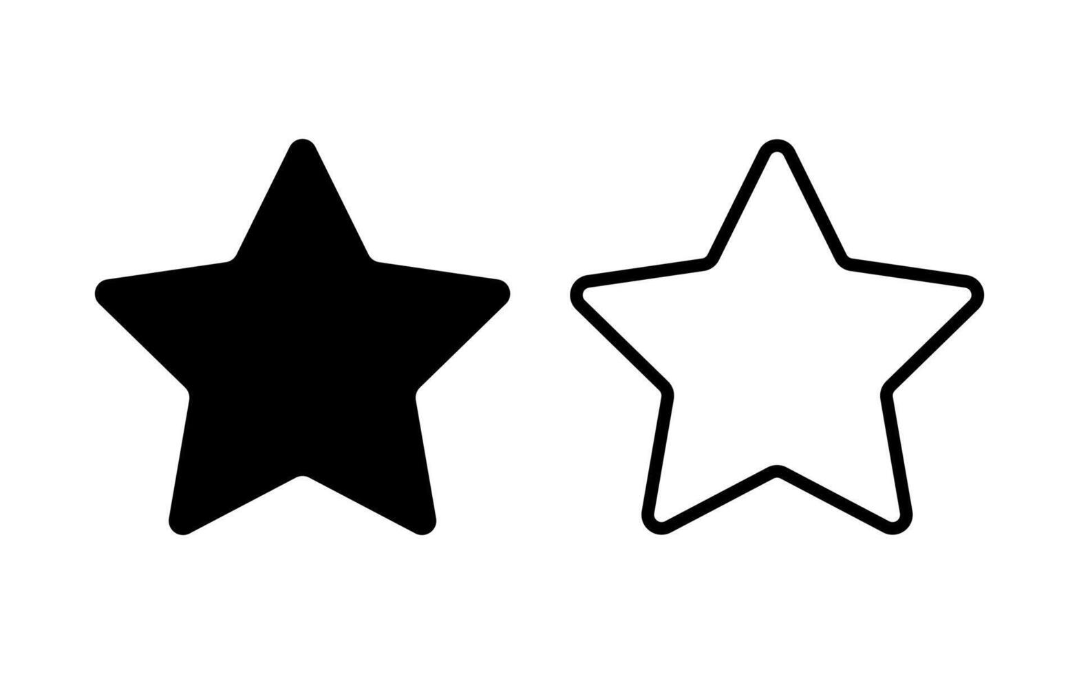 Star icon design illustration with filled and outline vector