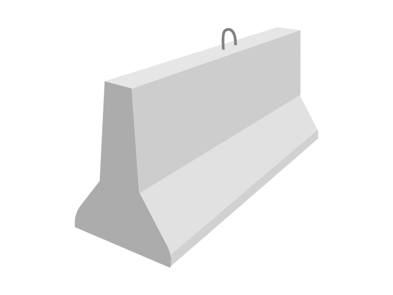 Concrete road barriers icon illustration. Concrete road barriers for blocking road vector