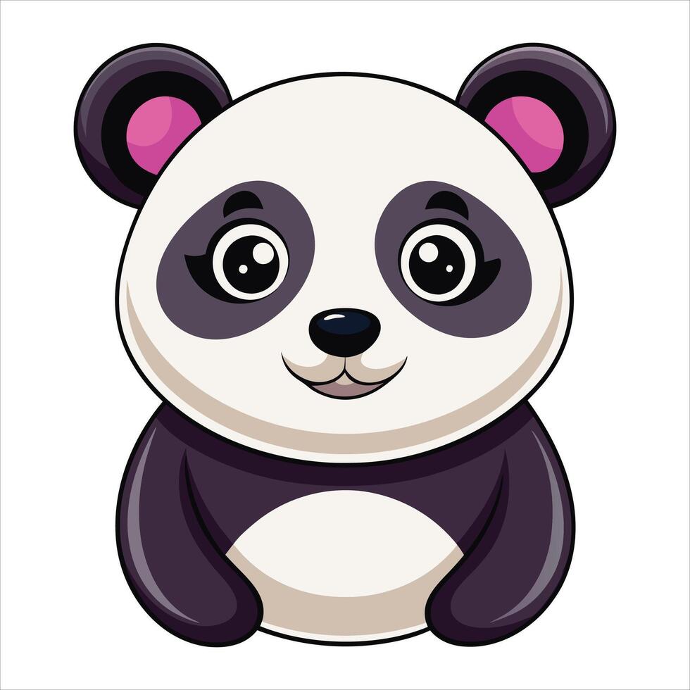 A Panda art illustration vector