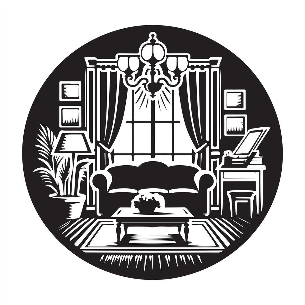 Drawing Room art illustration vector